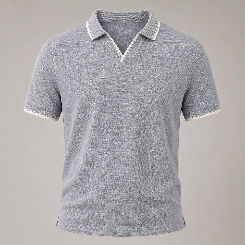 Porter & Ash Gray Modal Blend Golf Polo Shirt Mens Small Performance